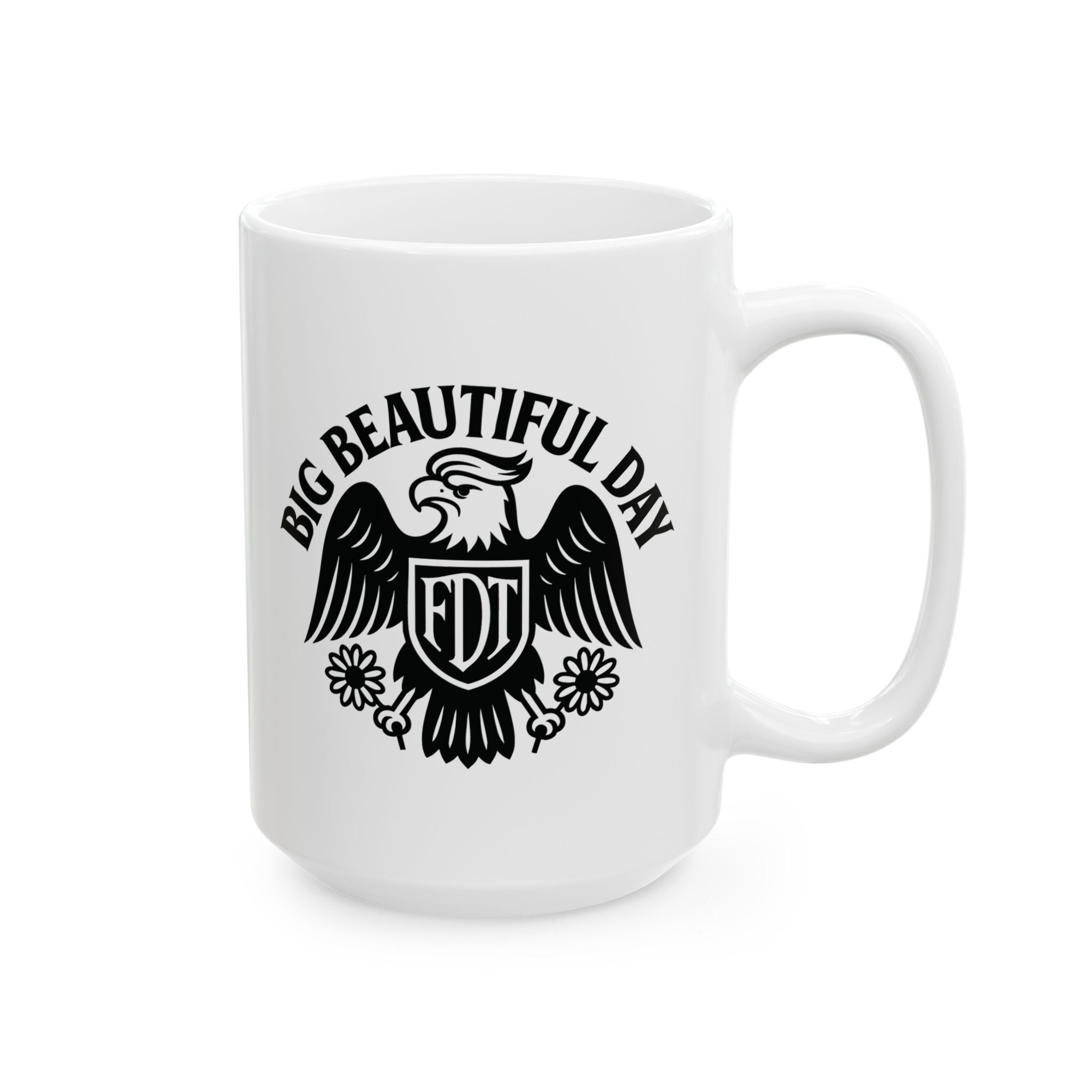 Big Beautiful Day Glossy Ceramic Mug – Vibrant Morning Coffee Cup | Motivational Gift for Home, Office, or Tea Lovers