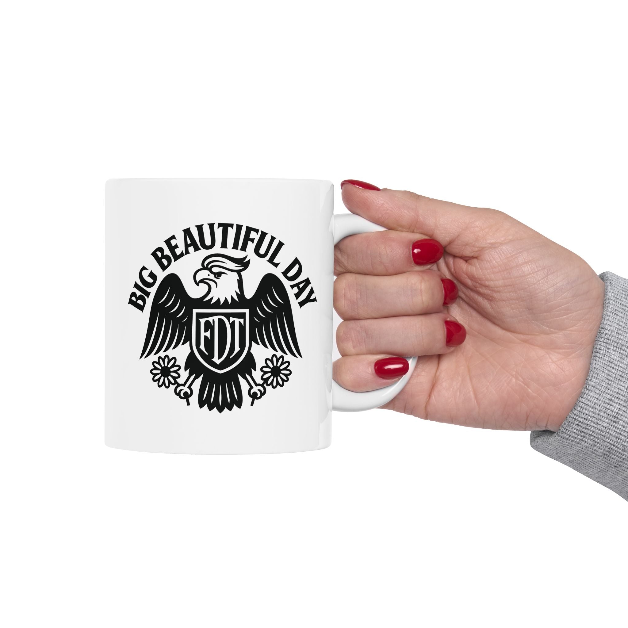 Big Beautiful Day Glossy Ceramic Mug – Vibrant Morning Coffee Cup | Motivational Gift for Home, Office, or Tea Lovers