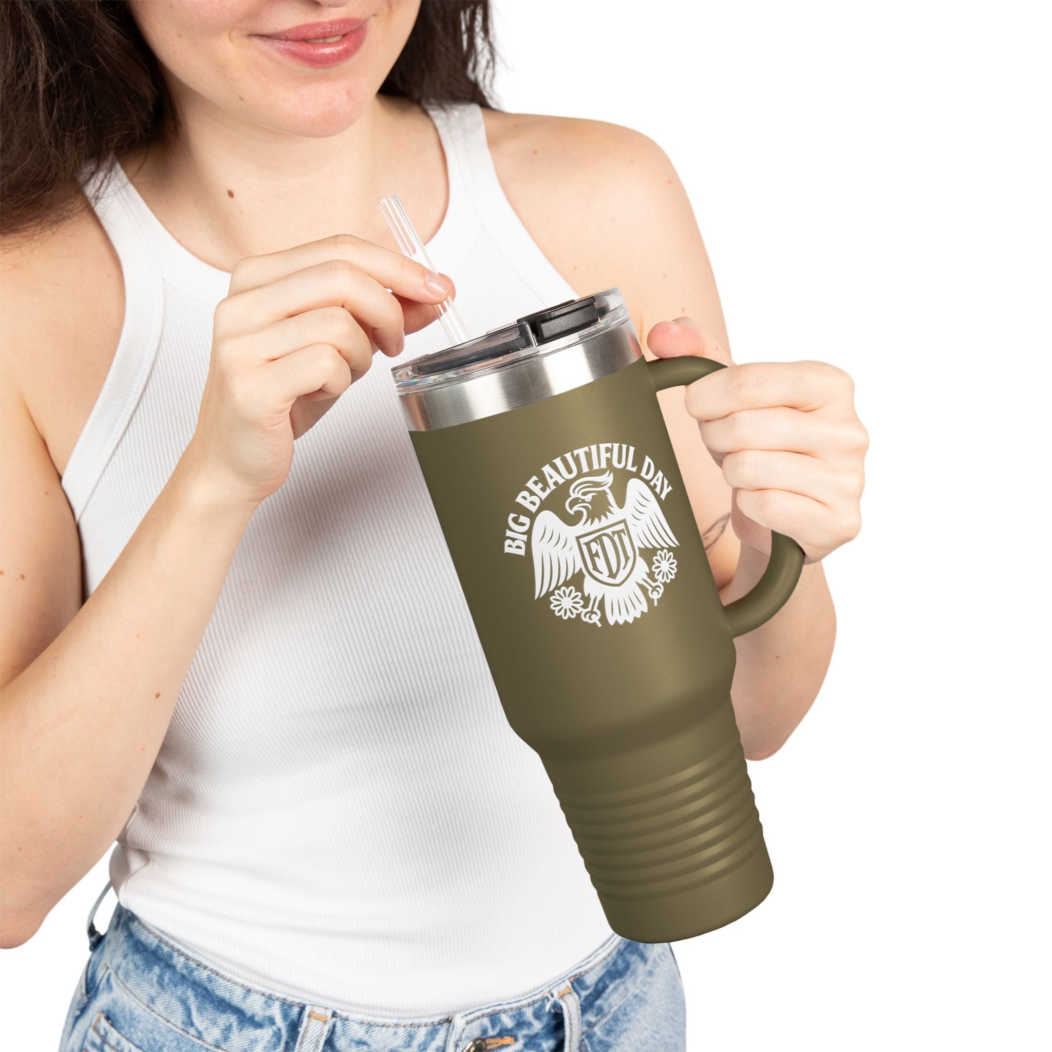 Big Beautiful Day 40oz Insulated Travel Mug – Hot or Cold Drink Tumbler | Motivational Mug | Premium Stainless Steel Adventure Cup