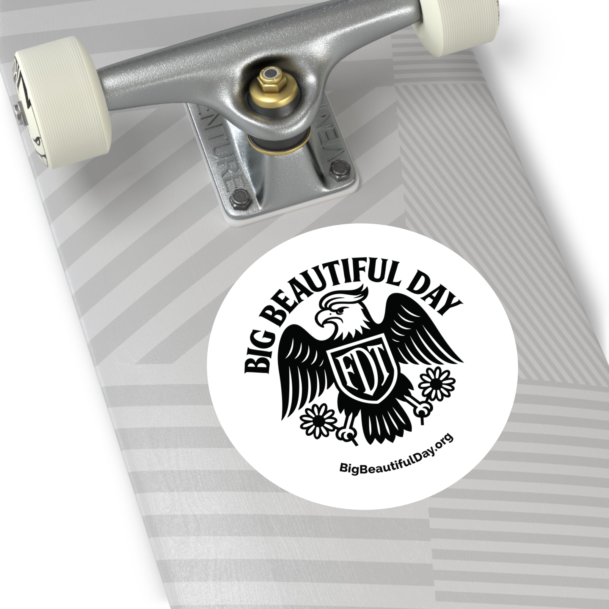 Big Beautiful Day Vinyl Sticker – Round Waterproof Matte Decal | Inspiration Sticker for Laptops, Bottles, or Gifts