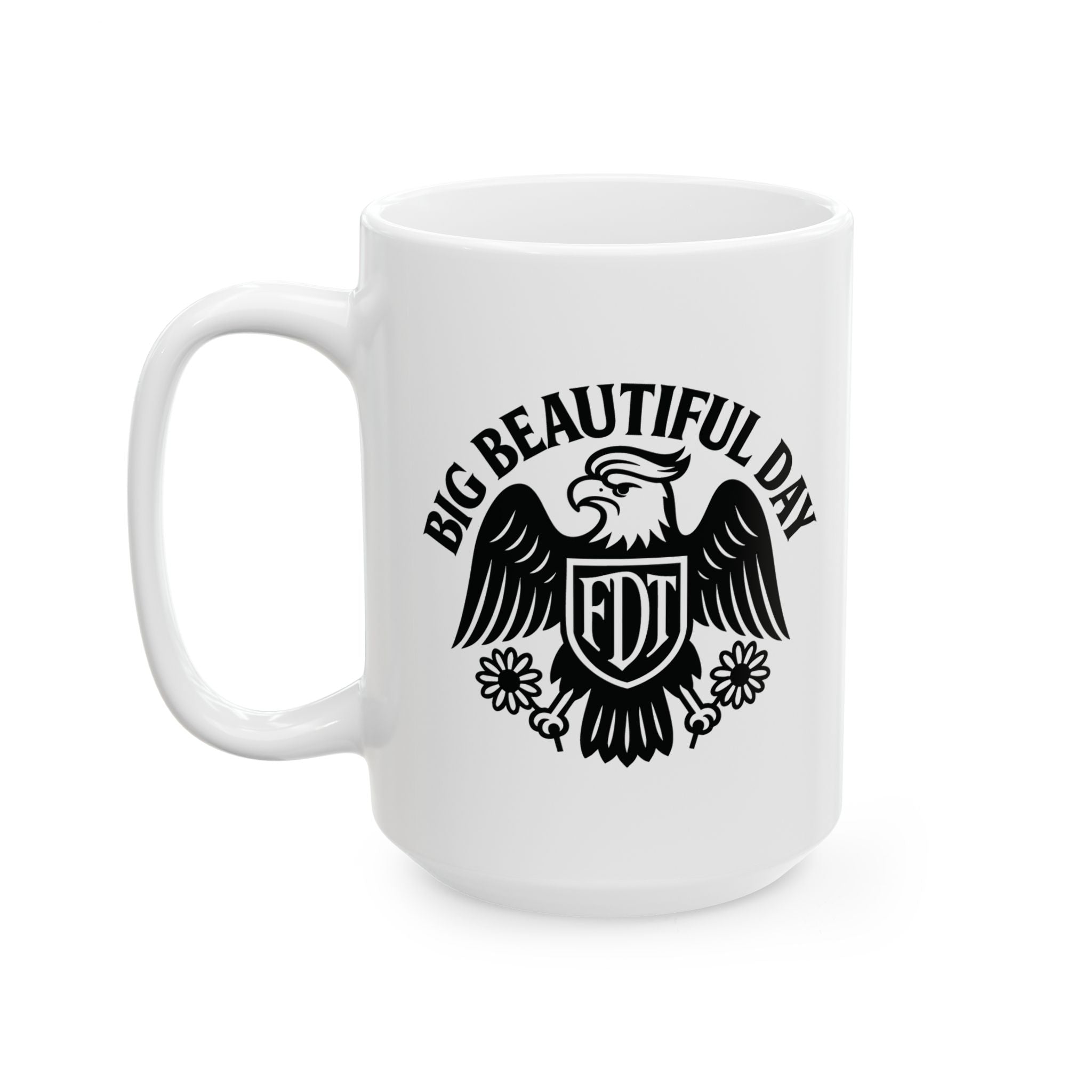Big Beautiful Day Glossy Ceramic Mug – Vibrant Morning Coffee Cup | Motivational Gift for Home, Office, or Tea Lovers
