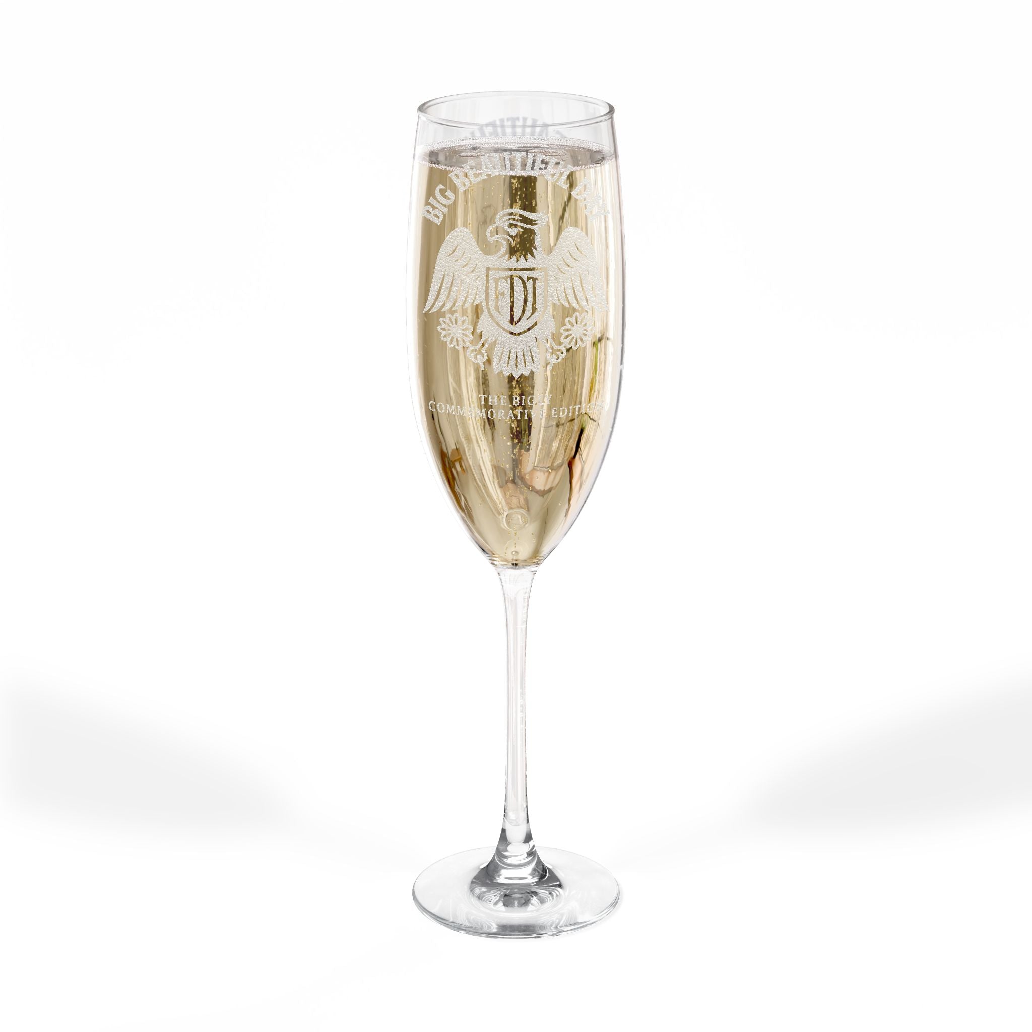 BIG BEAUTIFUL DAY Commemorative Champagne Glass – Engraved 8oz Keepsake Gift for Friends Who Are Waiting, Celebration Giftware