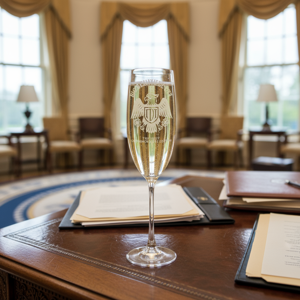 BIG BEAUTIFUL DAY Commemorative Champagne Glass – Engraved 8oz Keepsake Gift for Friends Who Are Waiting, Celebration Giftware