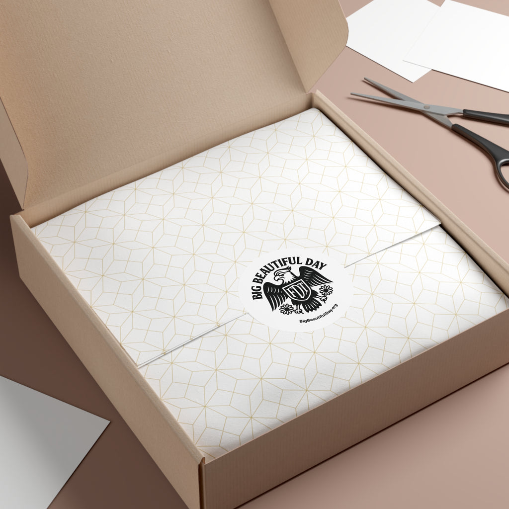 Big Beautiful Day Vinyl Sticker – Round Waterproof Matte Decal | Inspiration Sticker for Laptops, Bottles, or Gifts