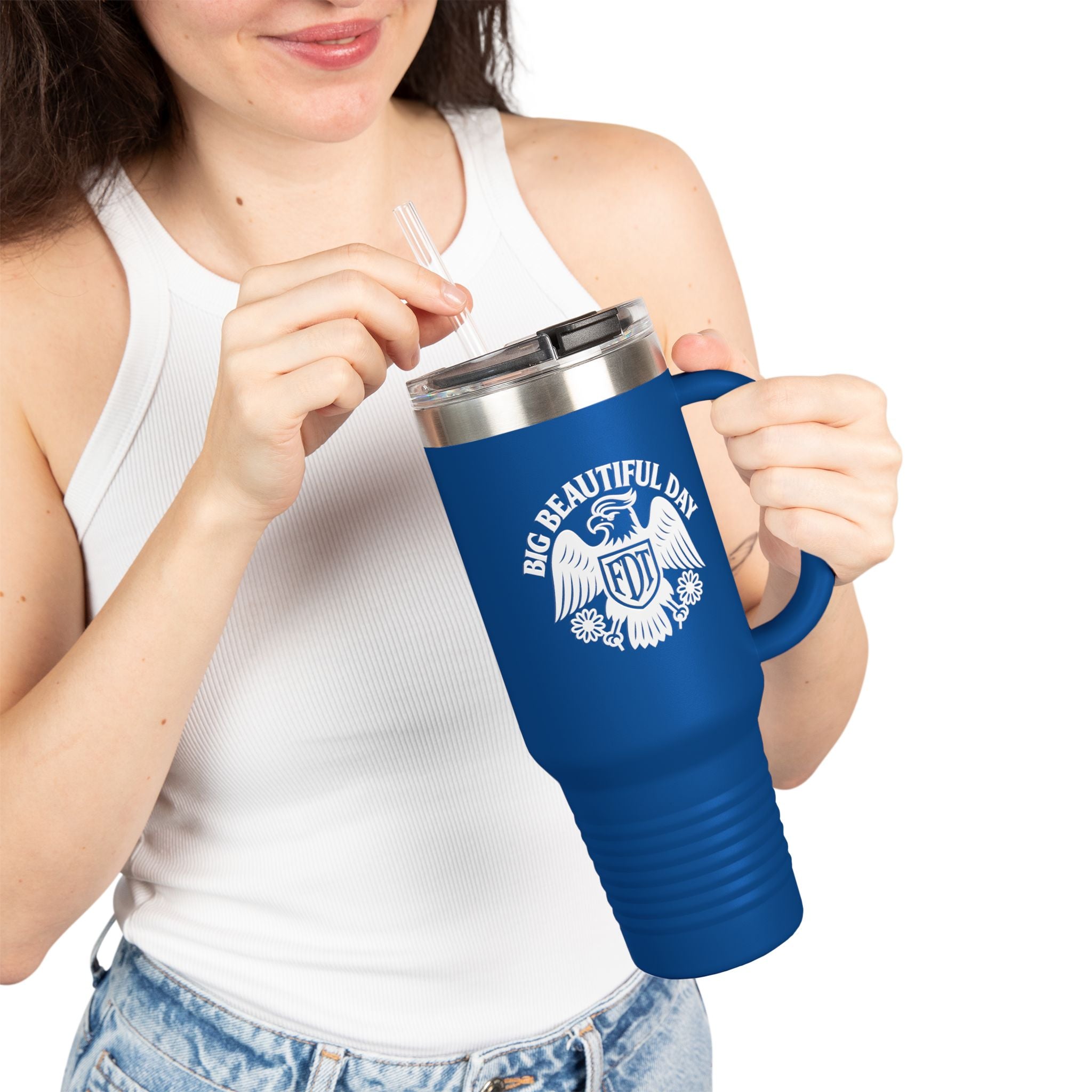 Big Beautiful Day 40oz Insulated Travel Mug – Hot or Cold Drink Tumbler | Motivational Mug | Premium Stainless Steel Adventure Cup
