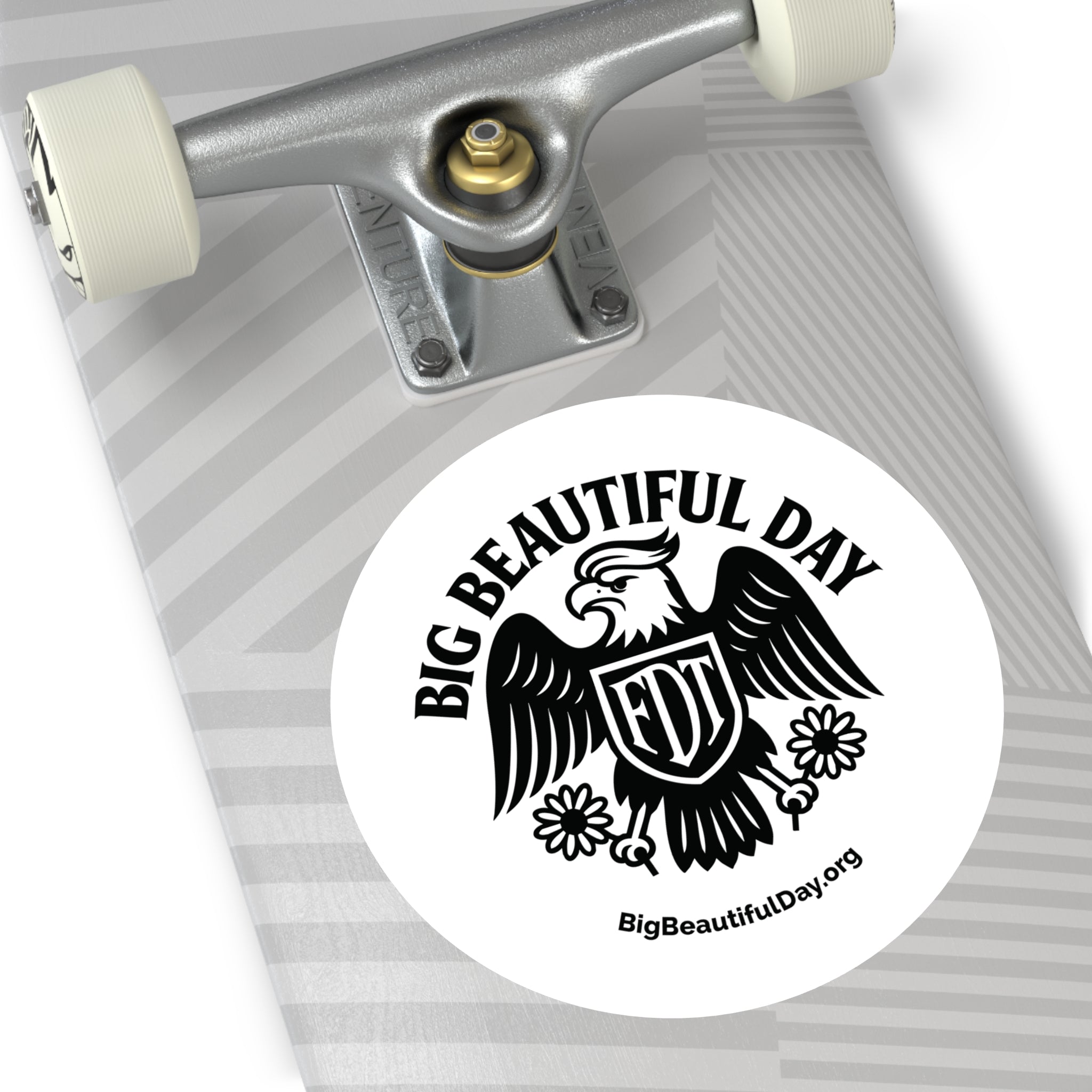 Big Beautiful Day Vinyl Sticker – Round Waterproof Matte Decal | Inspiration Sticker for Laptops, Bottles, or Gifts