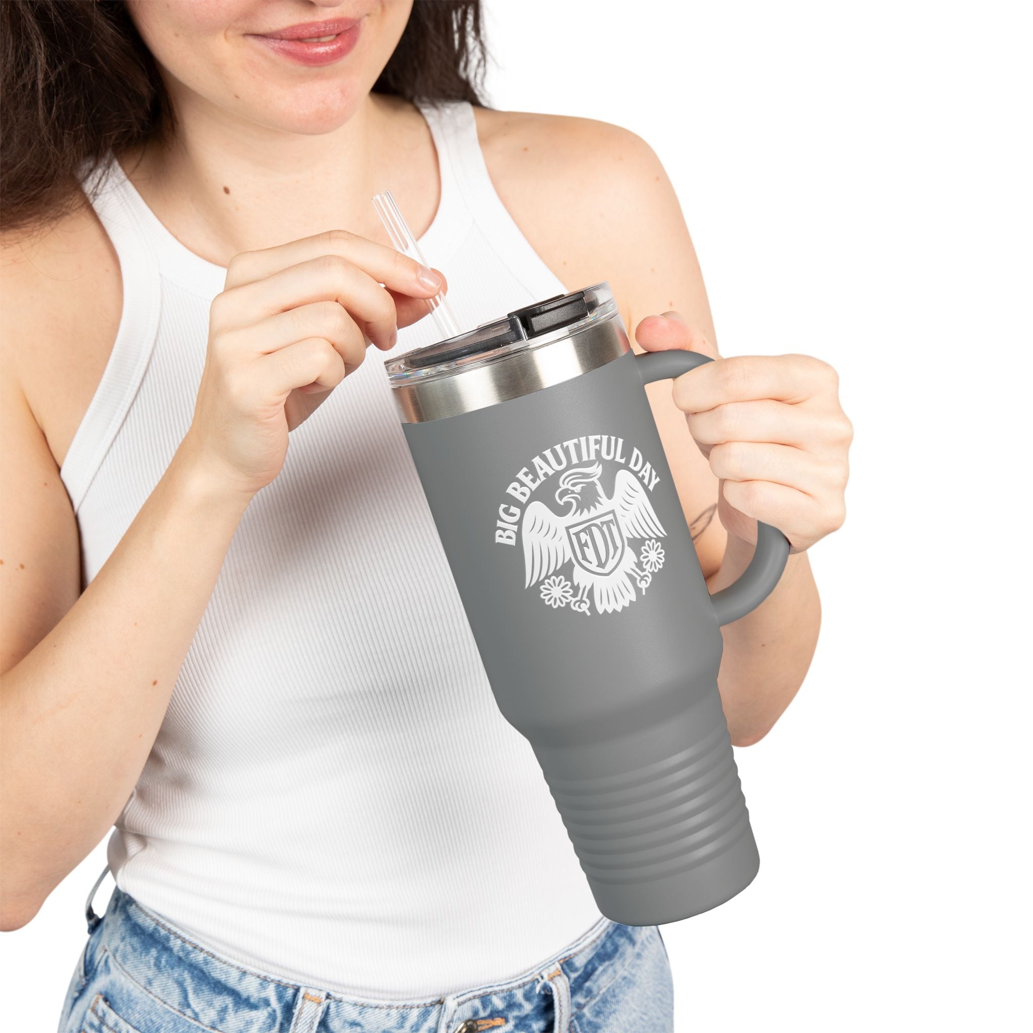 Big Beautiful Day 40oz Insulated Travel Mug – Hot or Cold Drink Tumbler | Motivational Mug | Premium Stainless Steel Adventure Cup