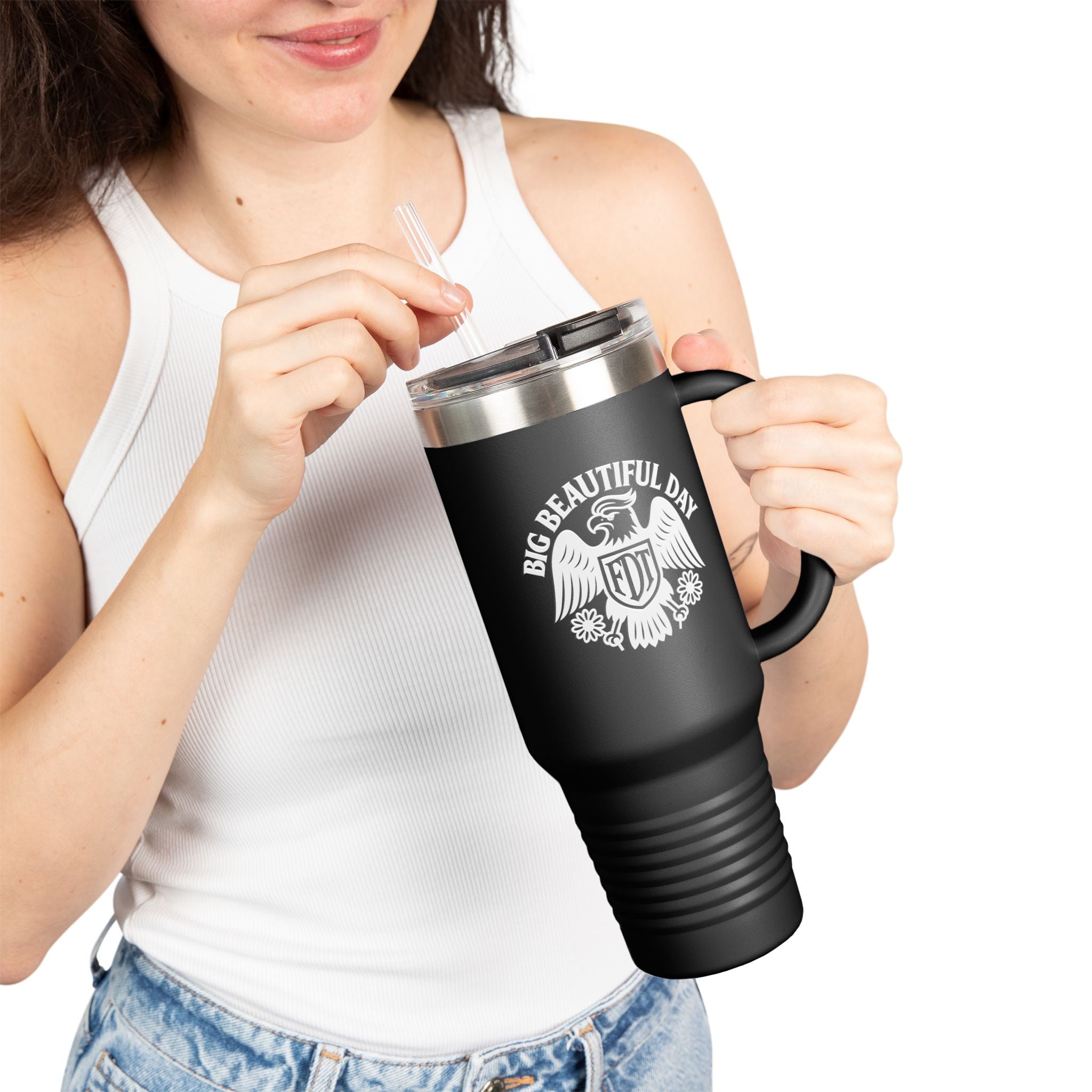 Big Beautiful Day 40oz Insulated Travel Mug – Hot or Cold Drink Tumbler | Motivational Mug | Premium Stainless Steel Adventure Cup