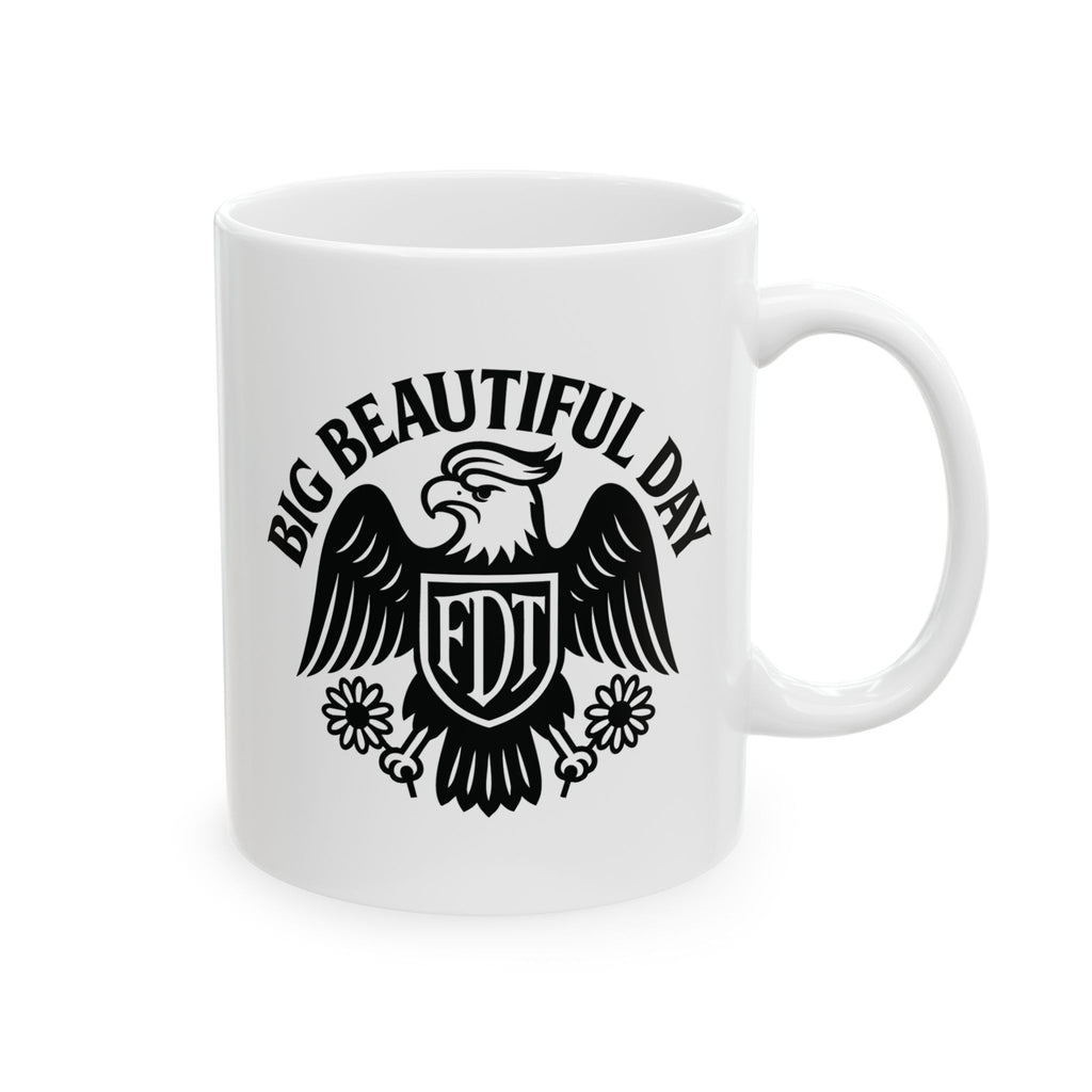 Big Beautiful Day Glossy Ceramic Mug – Vibrant Morning Coffee Cup | Motivational Gift for Home, Office, or Tea Lovers