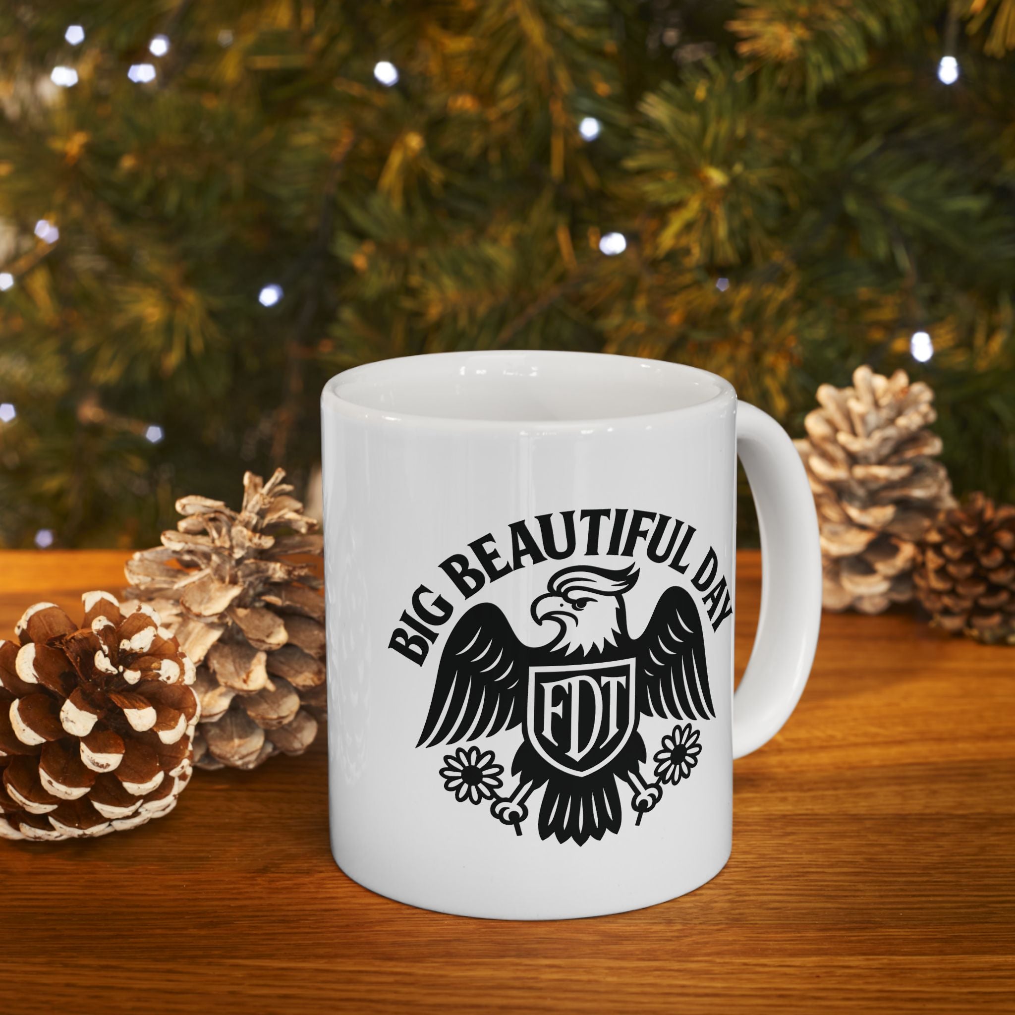 Big Beautiful Day Glossy Ceramic Mug – Vibrant Morning Coffee Cup | Motivational Gift for Home, Office, or Tea Lovers