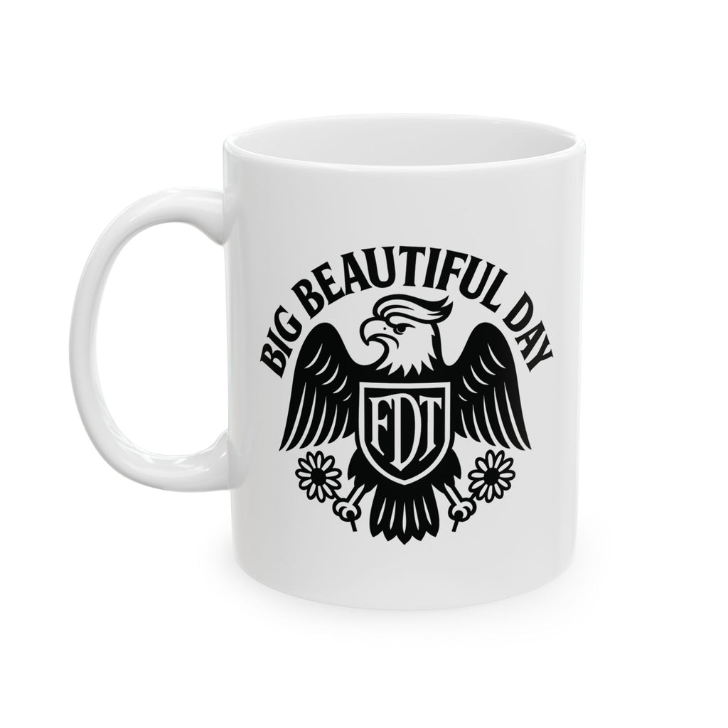 Big Beautiful Day Glossy Ceramic Mug – Vibrant Morning Coffee Cup | Motivational Gift for Home, Office, or Tea Lovers